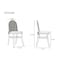 Manhattan Comfort Paragon Dining Chair 1.0 with Grey Cushions in Black and Cane, Set of 2 DCCA05-GY - alternate 7
